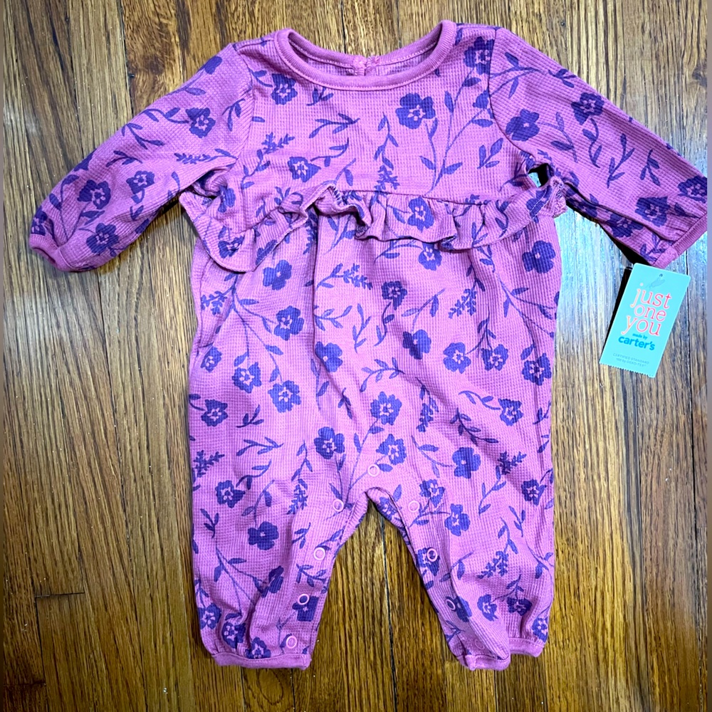 Thermal button up floral romper